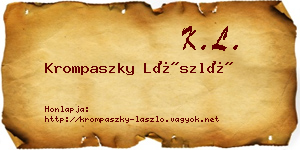 Krompaszky László névjegykártya